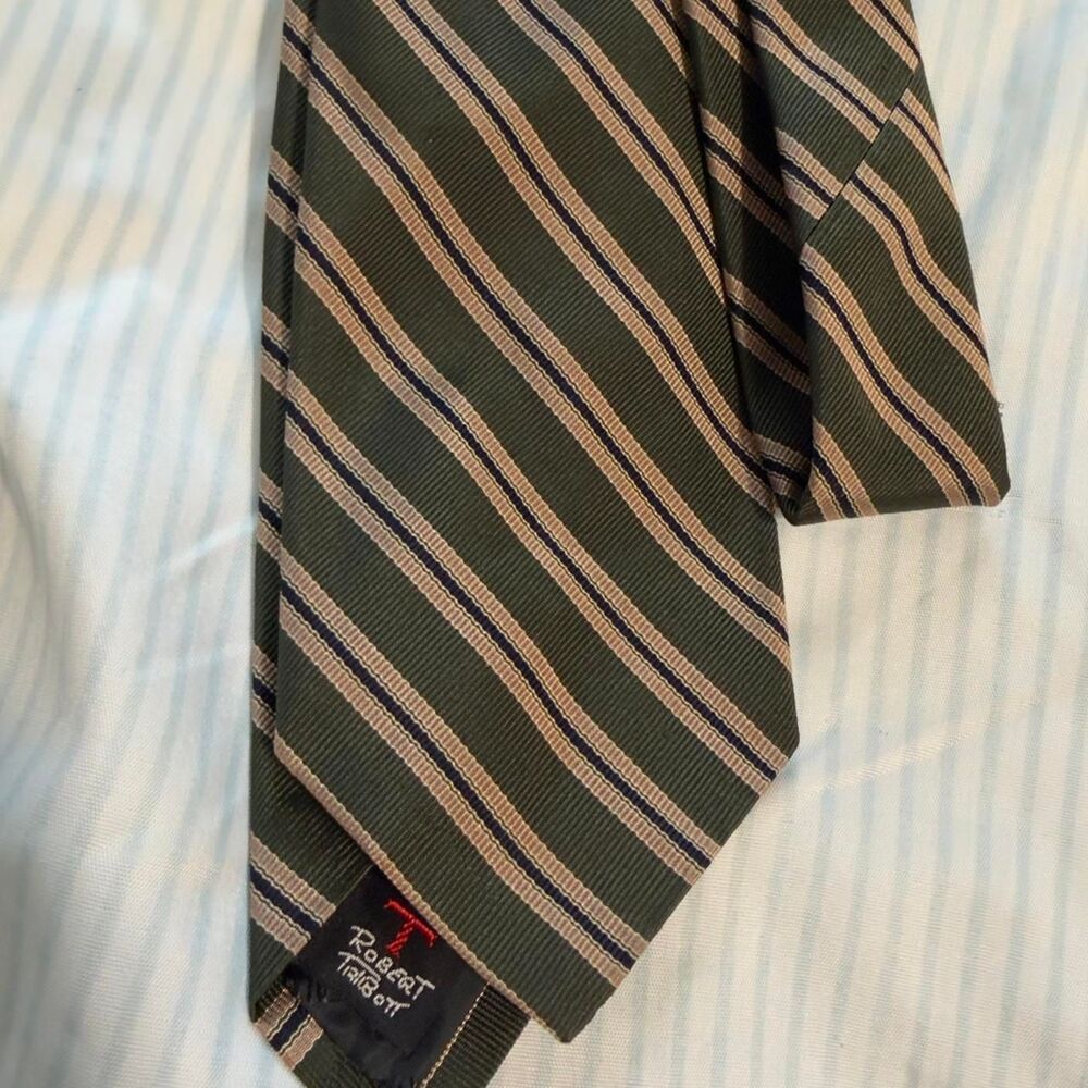 Robert Talbott green striped tie #preppy #formalwear #tie